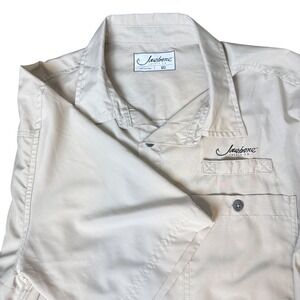 Jawbone Tackle Co Fishing Shirt Mens MD Tan Excellent Short Sleeve Ventilated